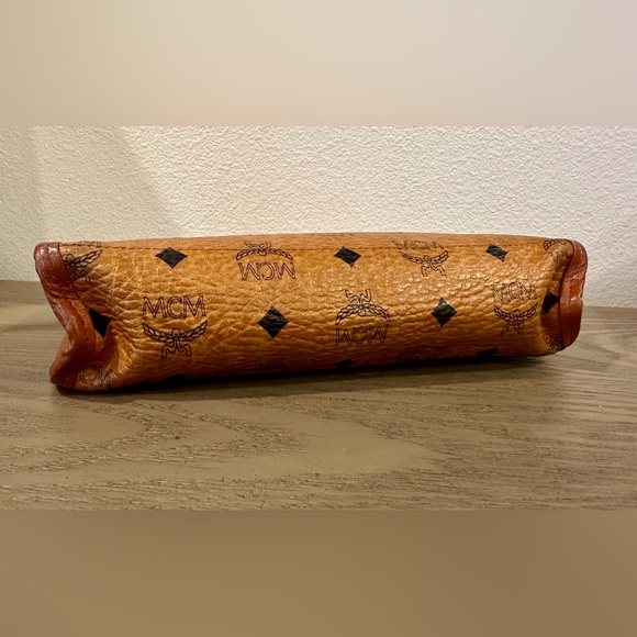 Vintage MCM Brown Visetos Leather Clutch - Picture 2 of 10